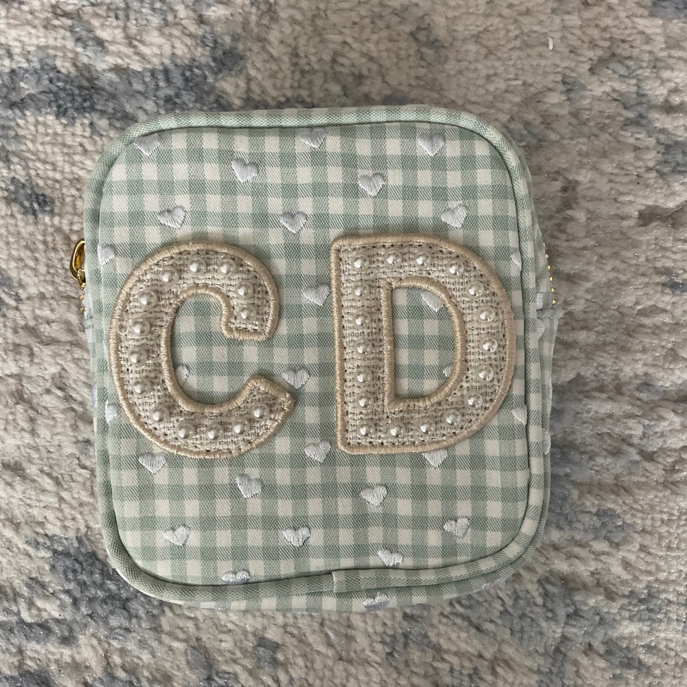 SCL Stoney Clover Lane Mini Pouch w/ Pearl Letters - Sweet Summer Lush Heart